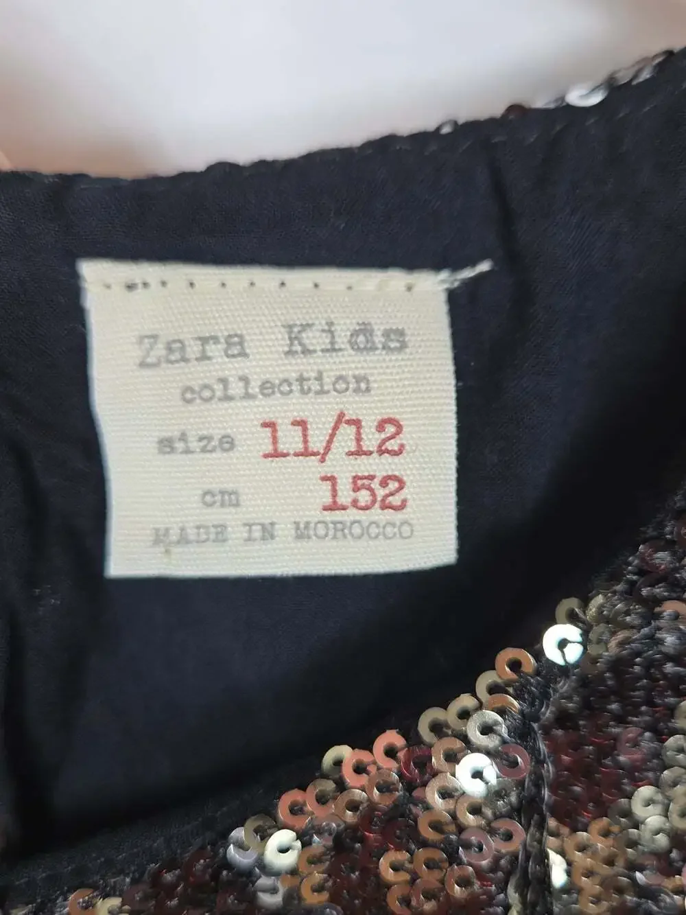 Zara Kids Girls Gold Sequin Party Dress 11/12 Holiday Christmas New Year Sparkle